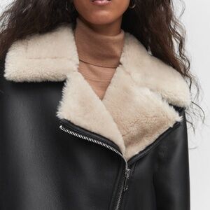 Mango faux leather jacket